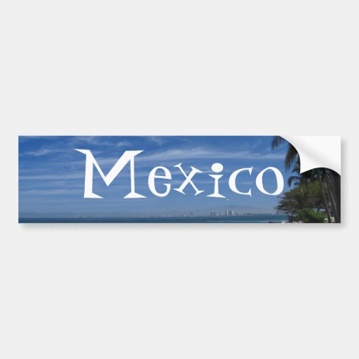 Palme-Strand; Mexiko-Andenken Autosticker
