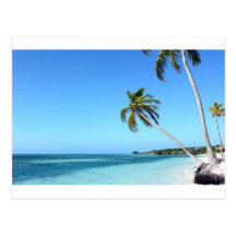 Palmen im Meer Postkarte