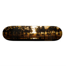 Palmen-Sonnenuntergang-Skateboard Skateboarddecks