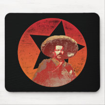 Pancho Landhaus-Vintager roter Stern Mauspads