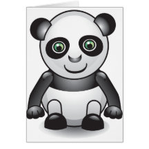 Panda 3D Grußkarte