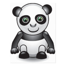 Panda 3D Postkarten
