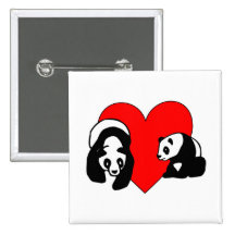 Panda-Bärn-Liebe Anstecknadel
