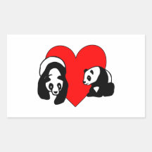 Panda-Bärn-Liebe Stickers