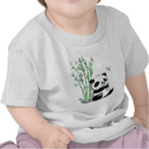 Panda, der Bambus isst Hemd