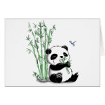 Panda, der Bambus isst Karte