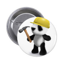 Panda-Erbauer des Baby-3d Anstecknadelbuttons