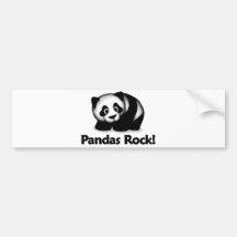 Panda-Felsen! Auto Aufkleber