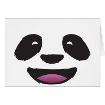 Panda-Gesicht - Tierwild lebende tiere Grußkarte