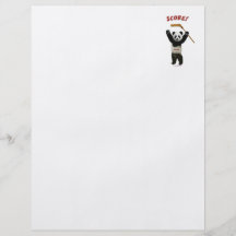 Panda-Kerbe-Hockey-Bär Flyerdruck