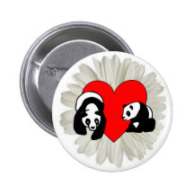 Panda-Liebe Anstecknadelbutton