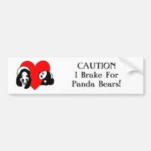 Panda-Liebe Auto Aufkleber