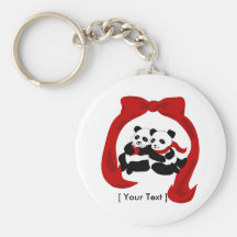 Panda-Liebe Keychain Schlüsselbänder