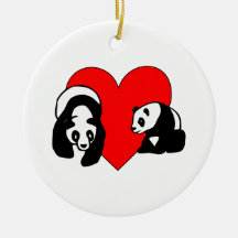 Panda-Liebe Weihnachtsornament
