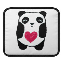 Panda mit einer Herz Ipad Hülse iPad Sleeves