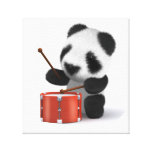 Panda-Schlagzeuger des Baby-3d Galerie Faltleinwand