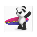 Panda-Surfbrett des Baby-3d Leinwanddrucke