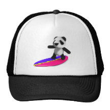 Panda-Surfen des Baby-3d Baseballmützen