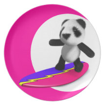 Panda-Surfen des Baby-3d Flacher Teller