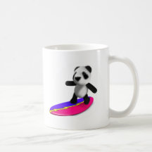 Panda-Surfen des Baby-3d Kaffeehaferl