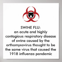 PANDEMIE-PLAKAT DER SCHWEIN-GRIPPE-H1N1