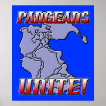 Pangea vereinigen Geografie-Plakat