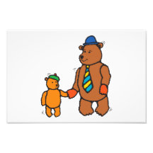 Papabärn- und -sohn-Cartoon Photographie