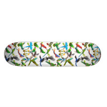 Papageien-verrücktes Skateboard Personalisiertes Skateboarddeck