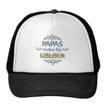 Papas machen das Leben golden Trucker Mützen