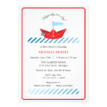 Paper Boat Baby Shower Invitation