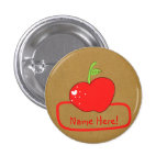 PaperFruit Apple NamensAbzeichen Anstecknadelbuttons