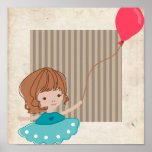 PaperFruit Ballon-Mädchen-Plakat