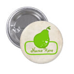 PaperFruit Birnen-Namen-Abzeichen Button