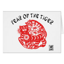 Papier-Schnitt-Tiger Karten