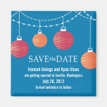 Papierlaterne, die Save the Date Wedding ist Magnete