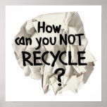 Papierrecyceln Plakatdrucke