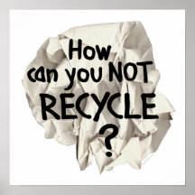 Papierrecyceln Plakatdrucke