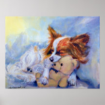 Papillon Hundeplakat DRUCK