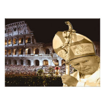 Papst Johannes Paul II., der Notecards segnet Personalisierte Ankündigungskarte
