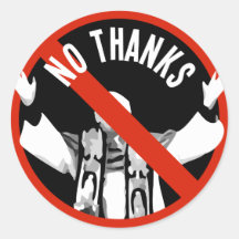 Papst No Thanks Sticker