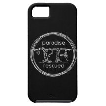 Paradies gerettetes Logo auf Schwarzem iPhone 5 Cover