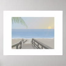 Paradies-Sonnenuntergang Plakat