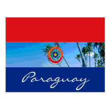 Paraguay-Flagge Postkarte