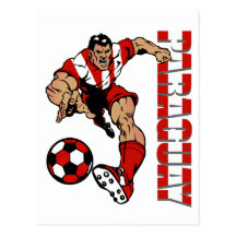 Paraguay-Fußballfanfußballspielergeschenke Postkarte