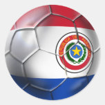 Paraguayische Flagge Paraguay-Balls von Paraguay-G Runder Aufkleber