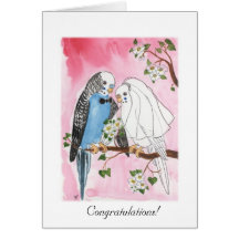 Parakeet-Hochzeitskarte