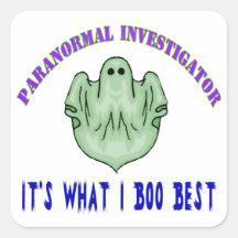 Paranormal Forscher Quadrataufkleber