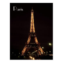 Paris-Beleuchtungen: Der Eiffelturm Postkarte