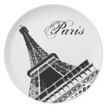 Paris, die Eiffelturmplatte Flacher Teller