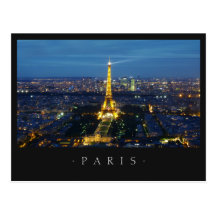 Paris durch Nachtpostkarte